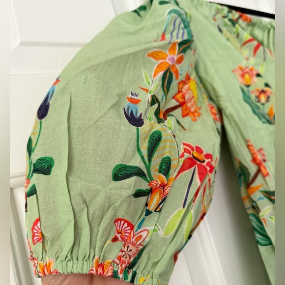 Farm Rio Off-The-Shoulder Tiered Floral Maxi Dress, Size M - Picture 8 of 11